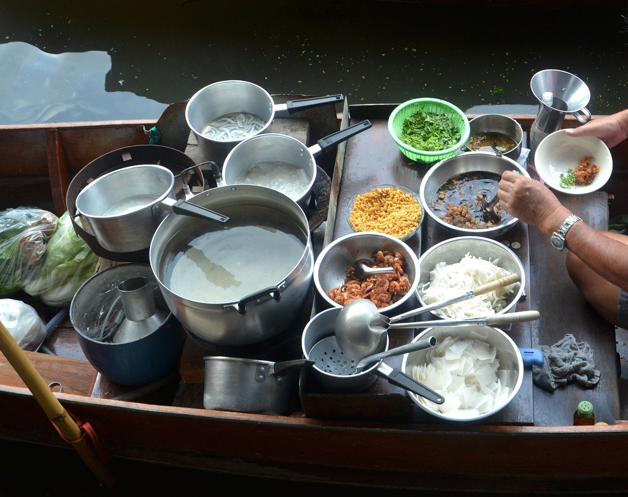 pots, pans, cooking
